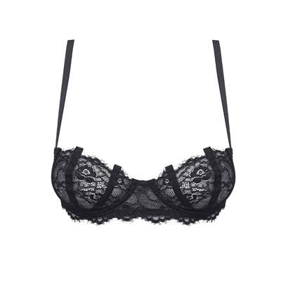 Shell Black Bra
